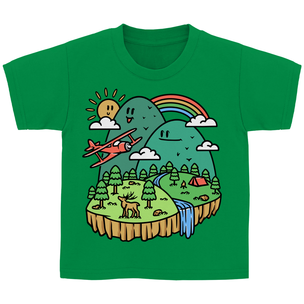 Kinder Basic T-Shirt Cute Mountain