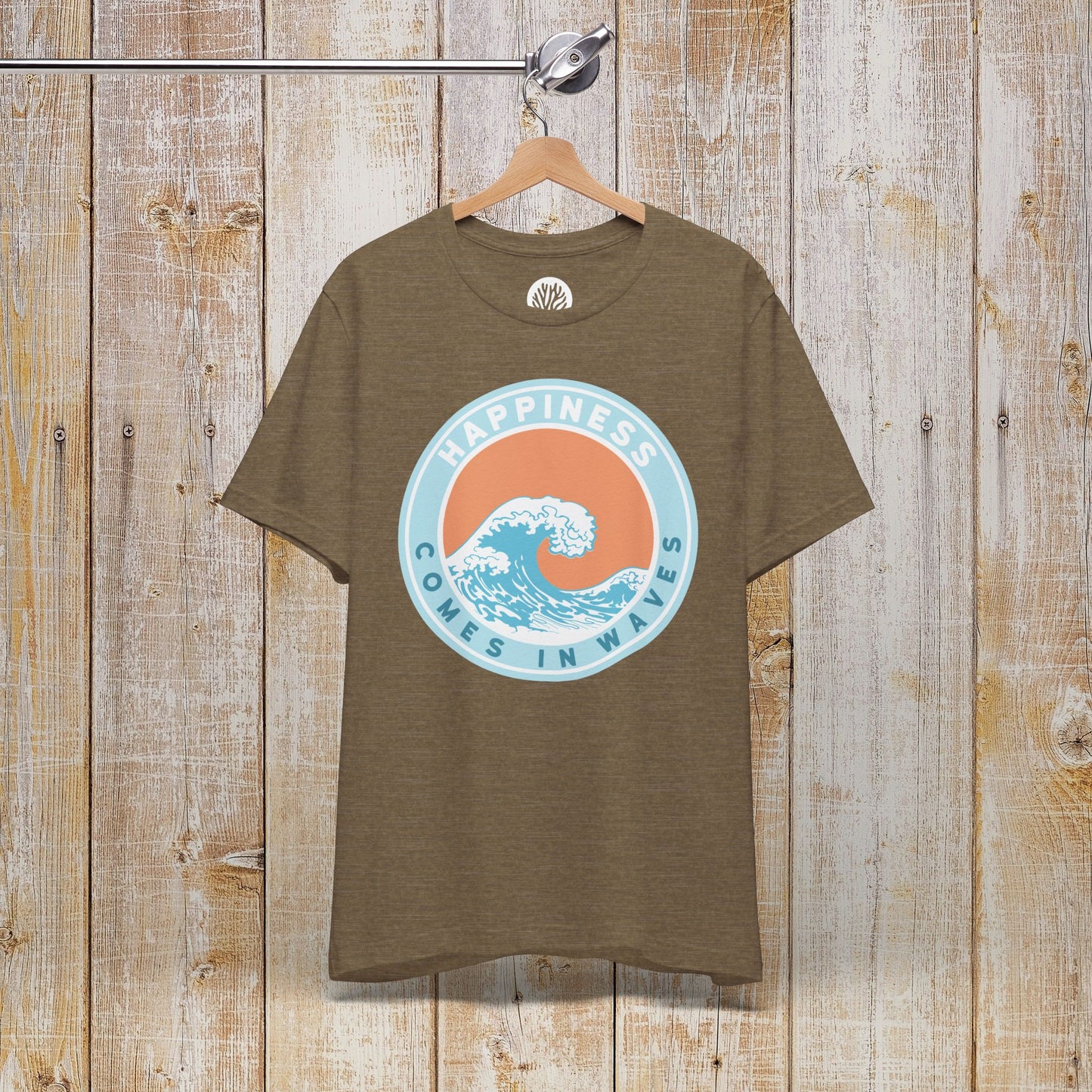 Surfer Shirt "Happiness comes in Waves"