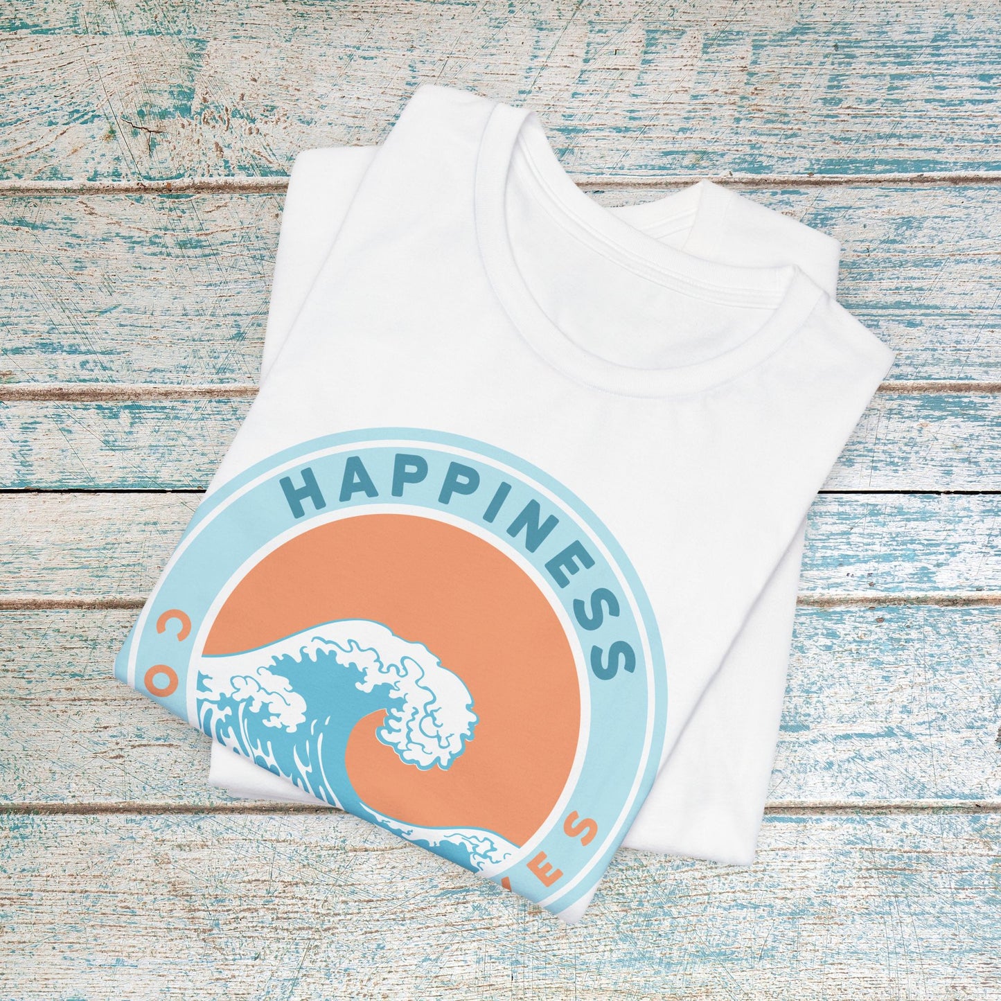 Surfer Shirt "Happiness comes in Waves"
