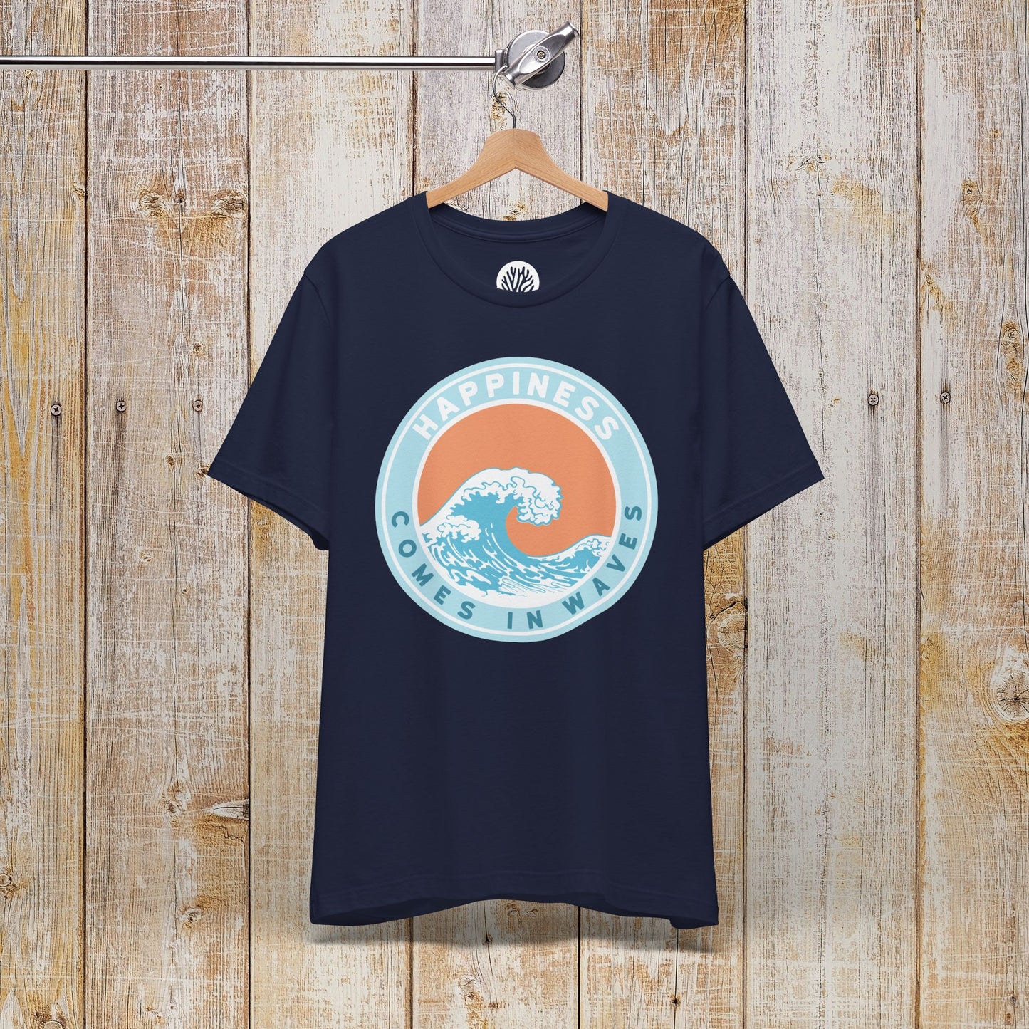 Surfer Shirt "Happiness comes in Waves"
