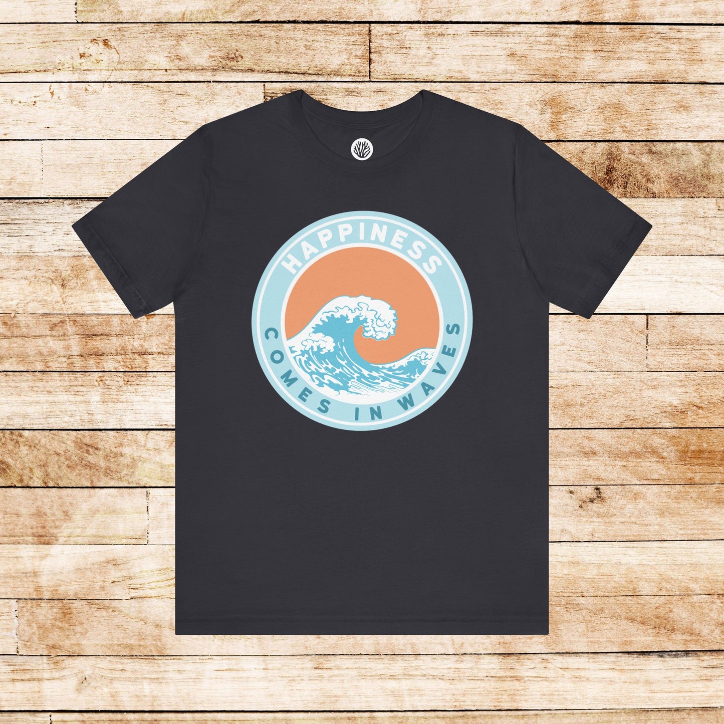 Surfer Shirt "Happiness comes in Waves"