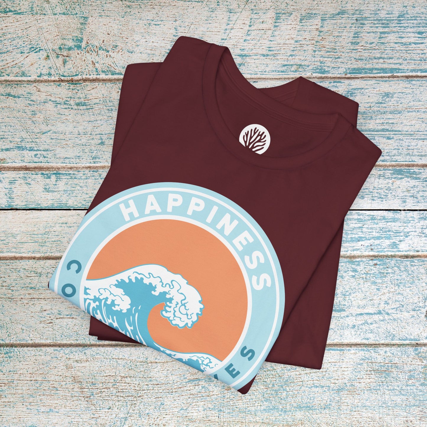 Surfer Shirt "Happiness comes in Waves"