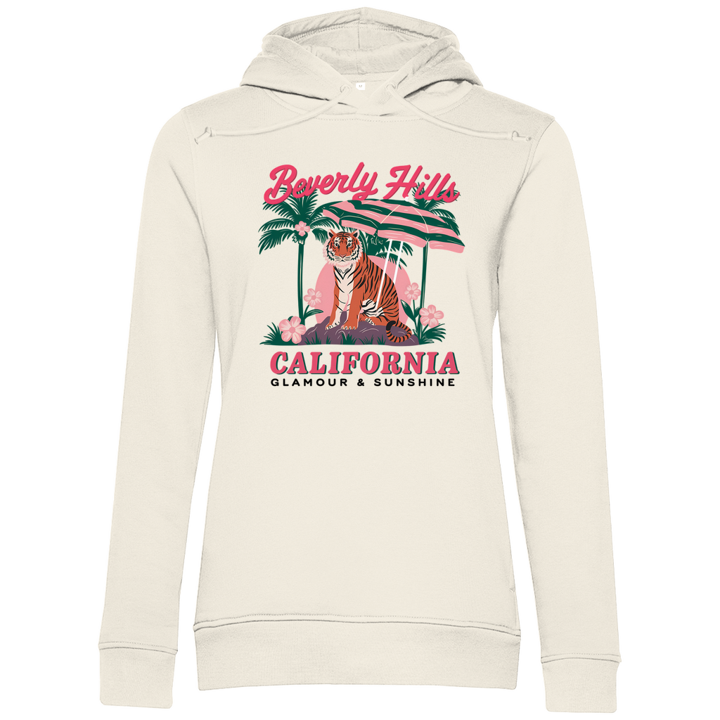 Damen Premium Bio Hoodie Tiger Sunshine