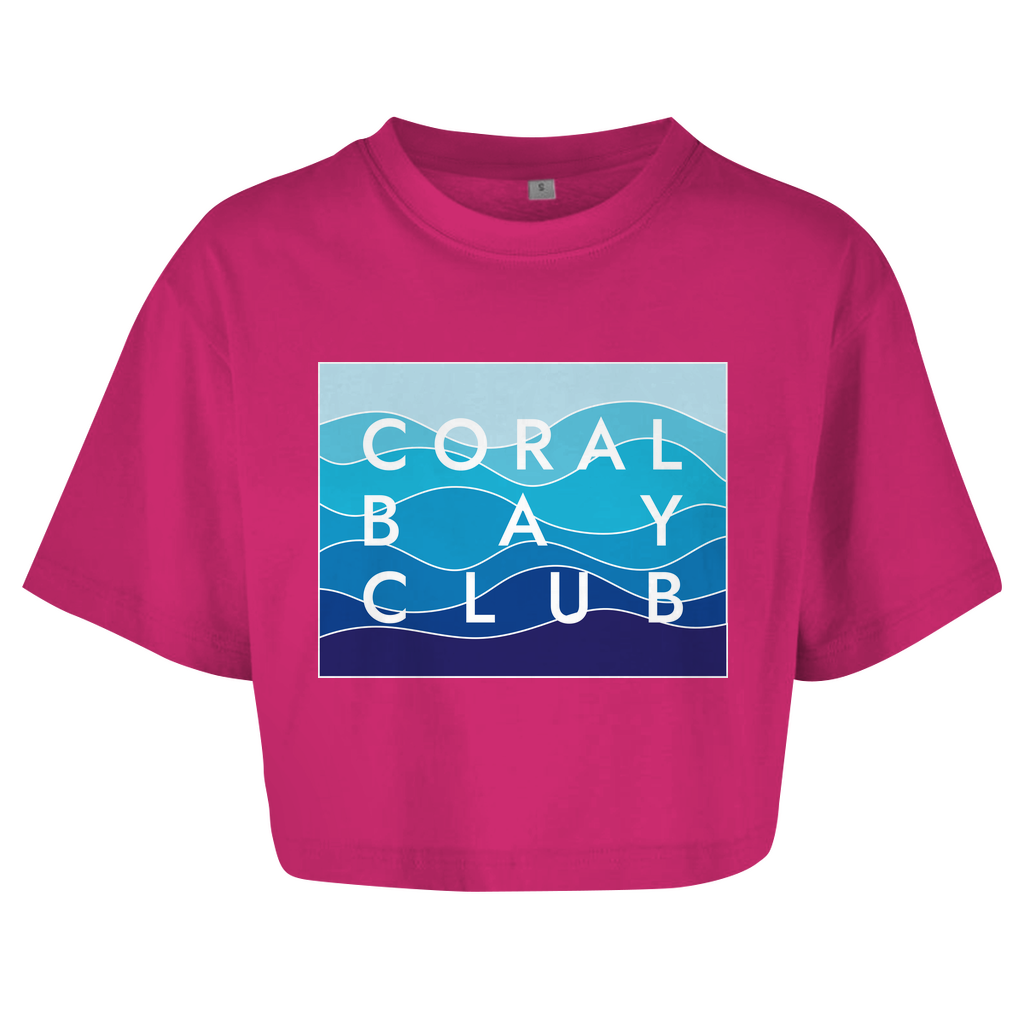 Crop Top "Coral Bay Club Blue Waves"