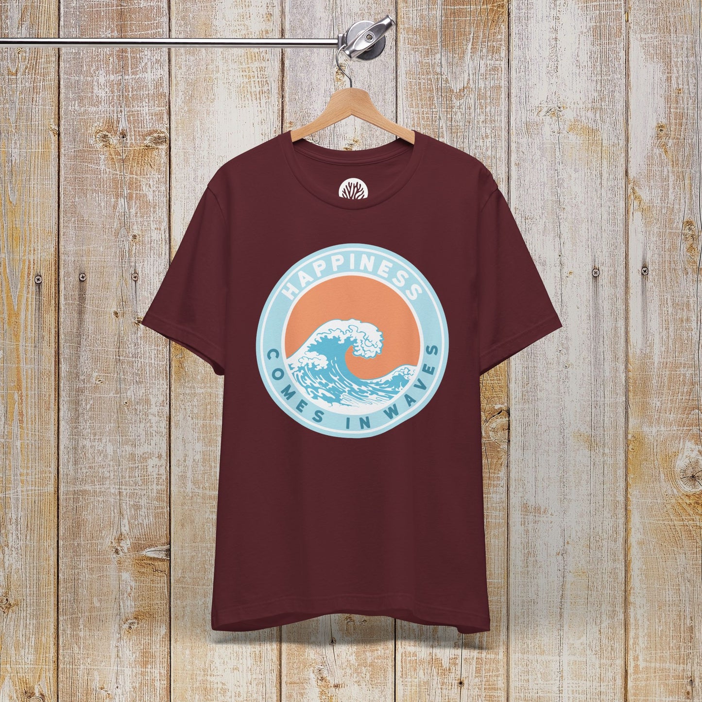 Surfer Shirt "Happiness comes in Waves"