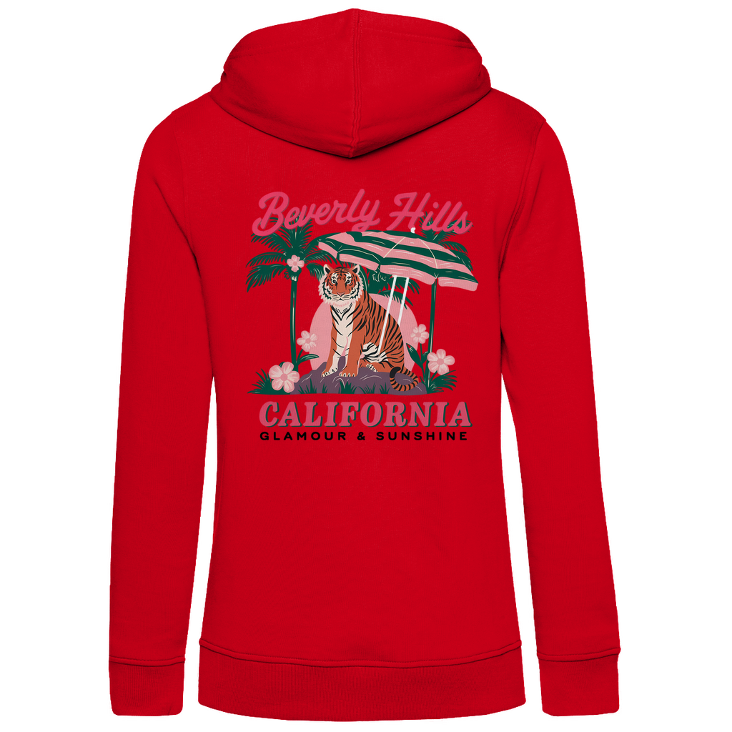 Damen Premium Bio Hoodie Tiger kopf