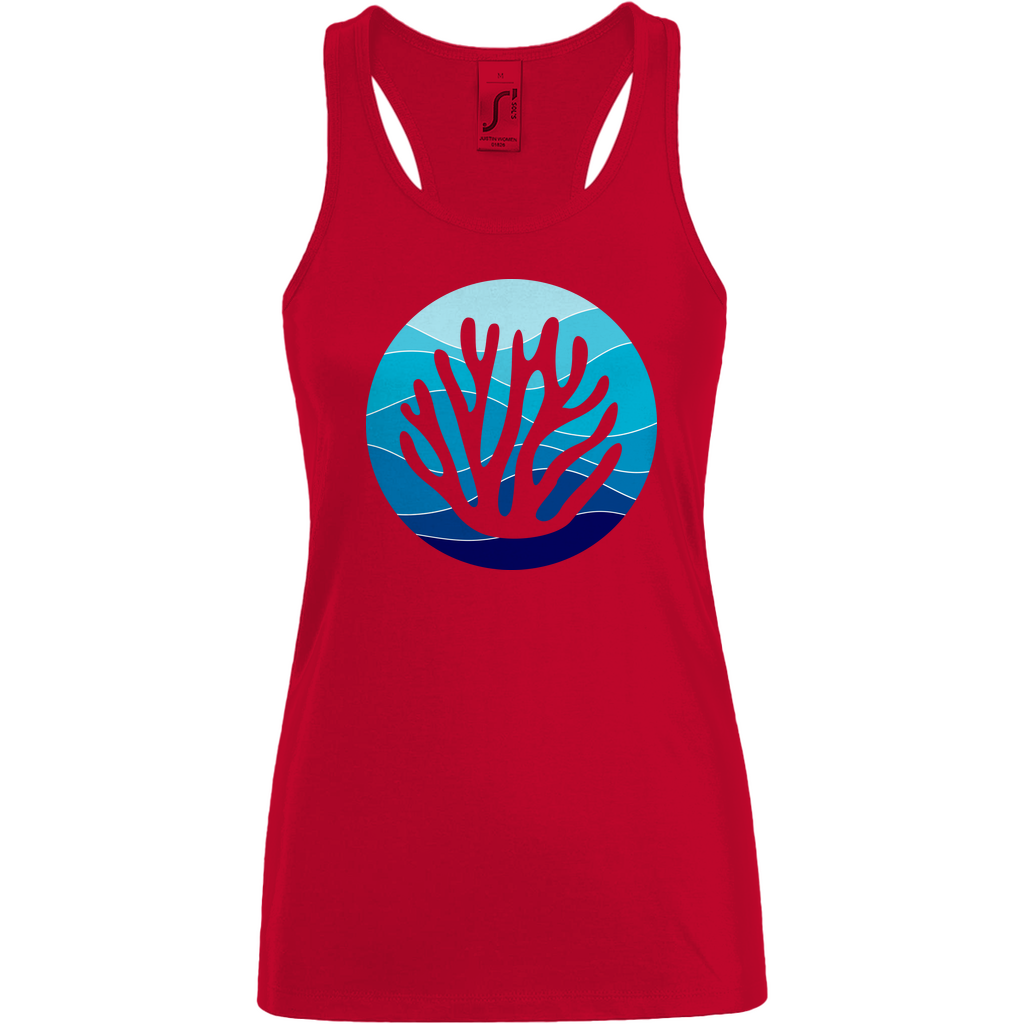 Tank Top Long "Gradient Koralle"