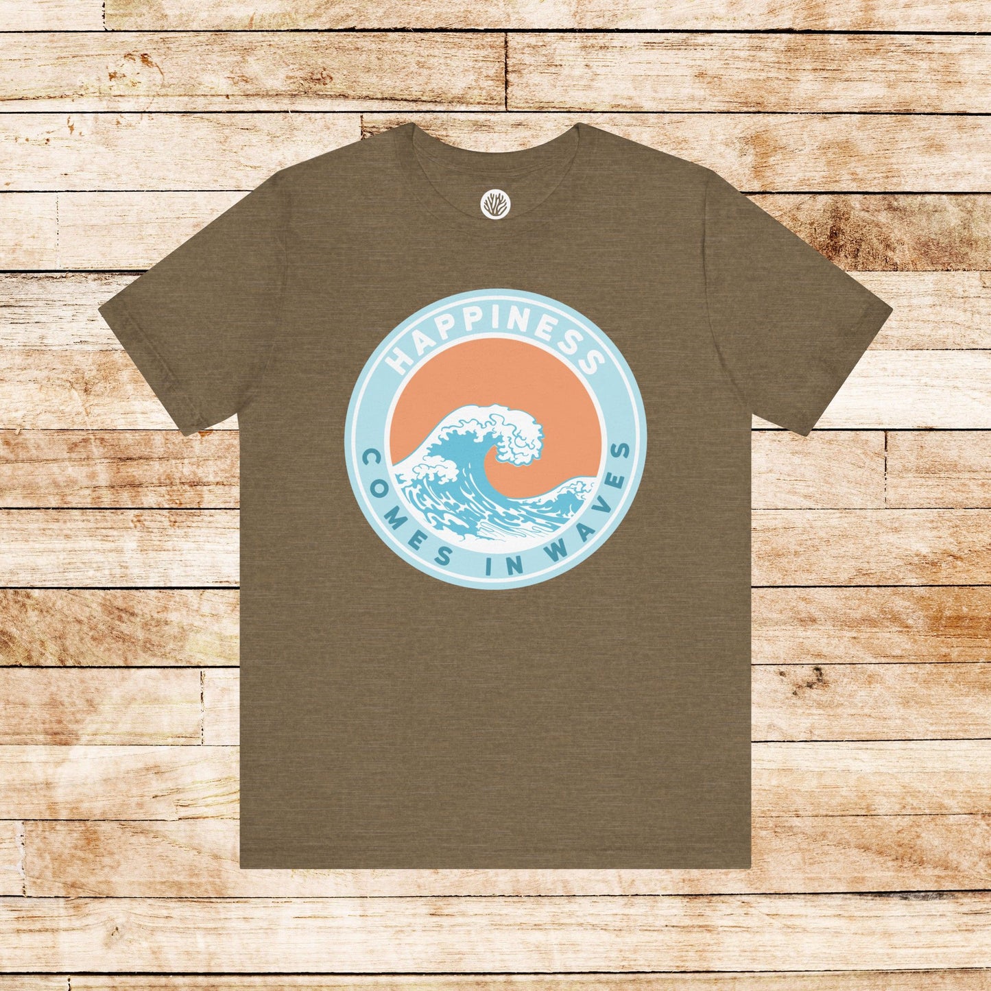 Surfer Shirt "Happiness comes in Waves"