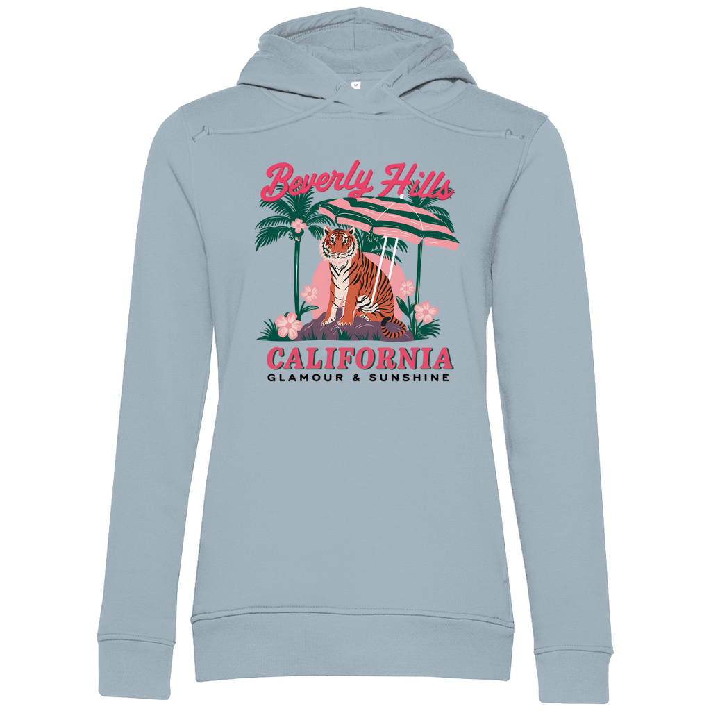Damen Premium Bio Hoodie Tiger Sunshine