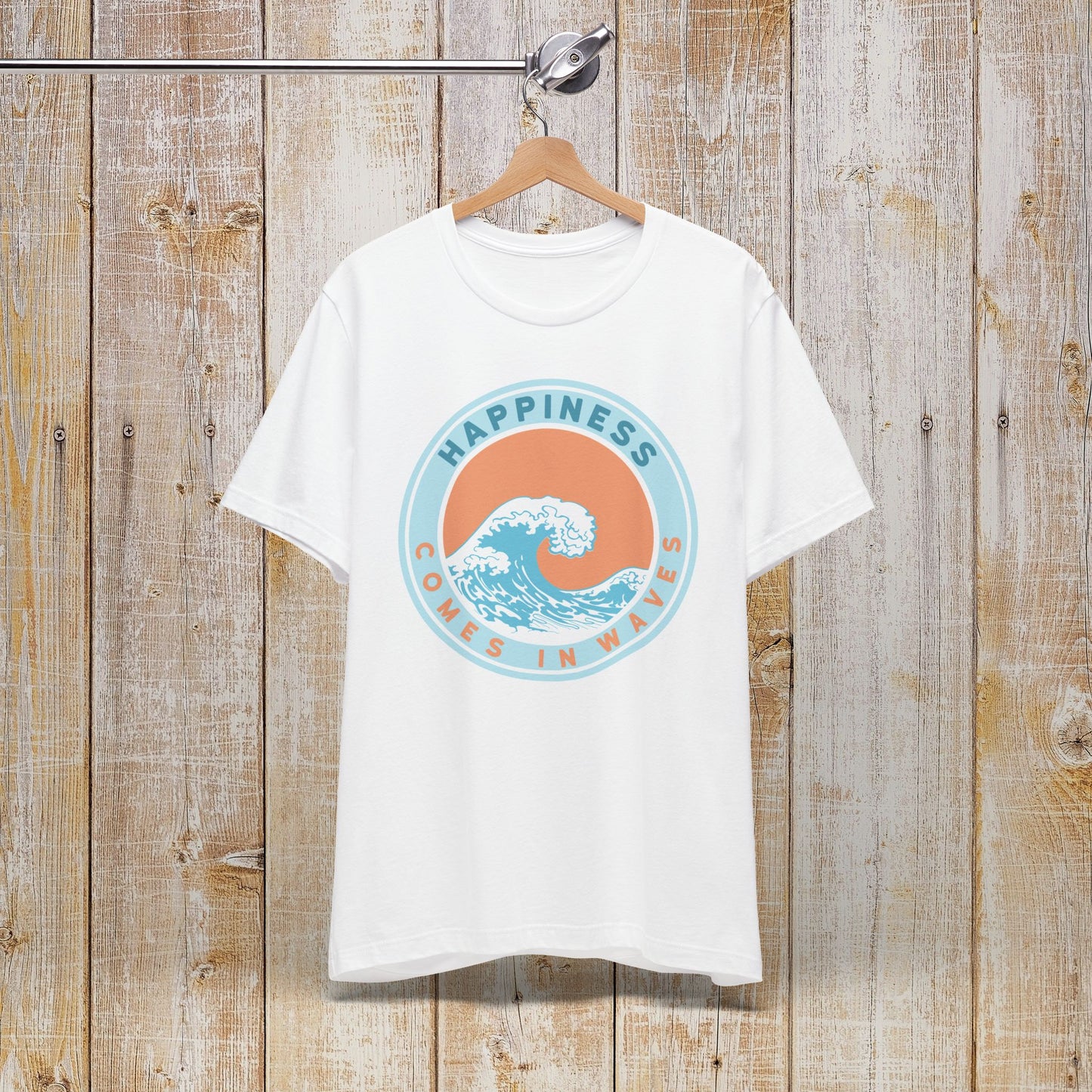 Surfer Shirt "Happiness comes in Waves"