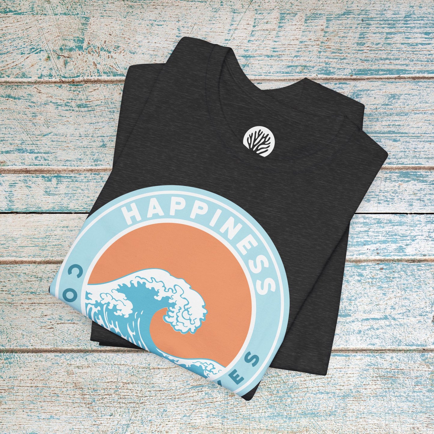 Surfer Shirt "Happiness comes in Waves"