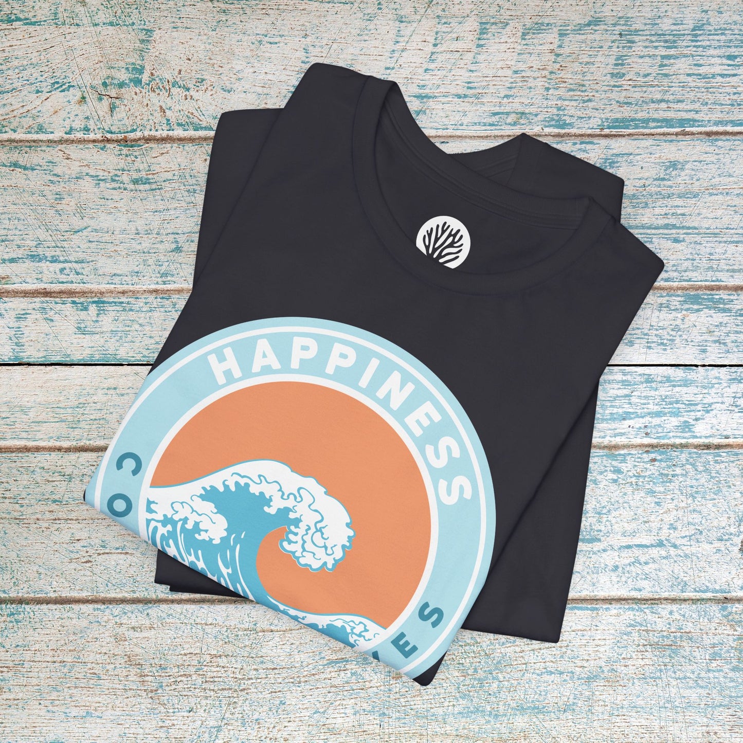 Surfer Shirt "Happiness comes in Waves"