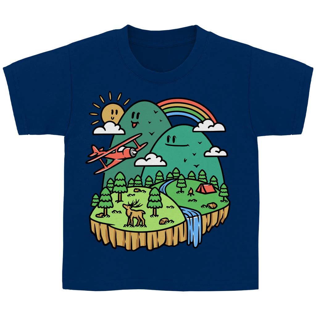 Kinder Basic T-Shirt Cute Mountain