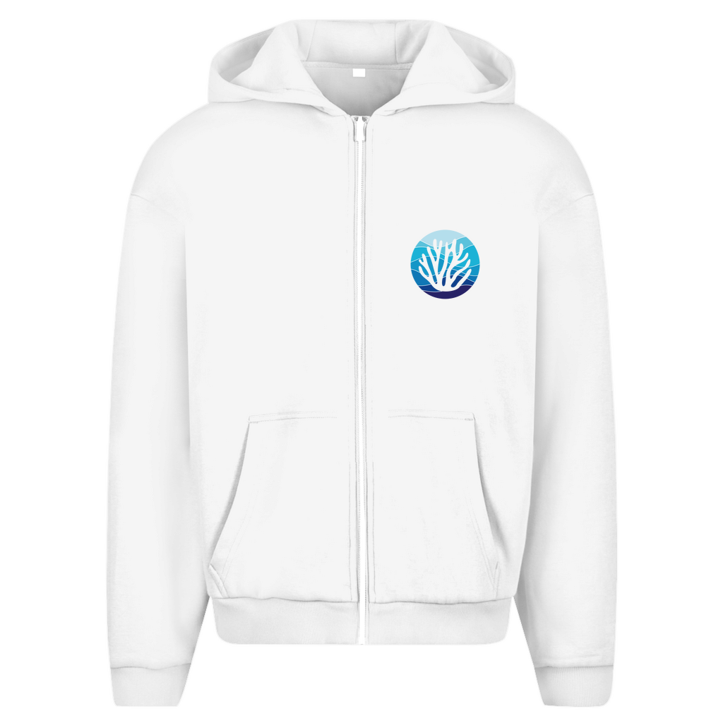 Zipper Hoodie Oversized "Gradient Waves"