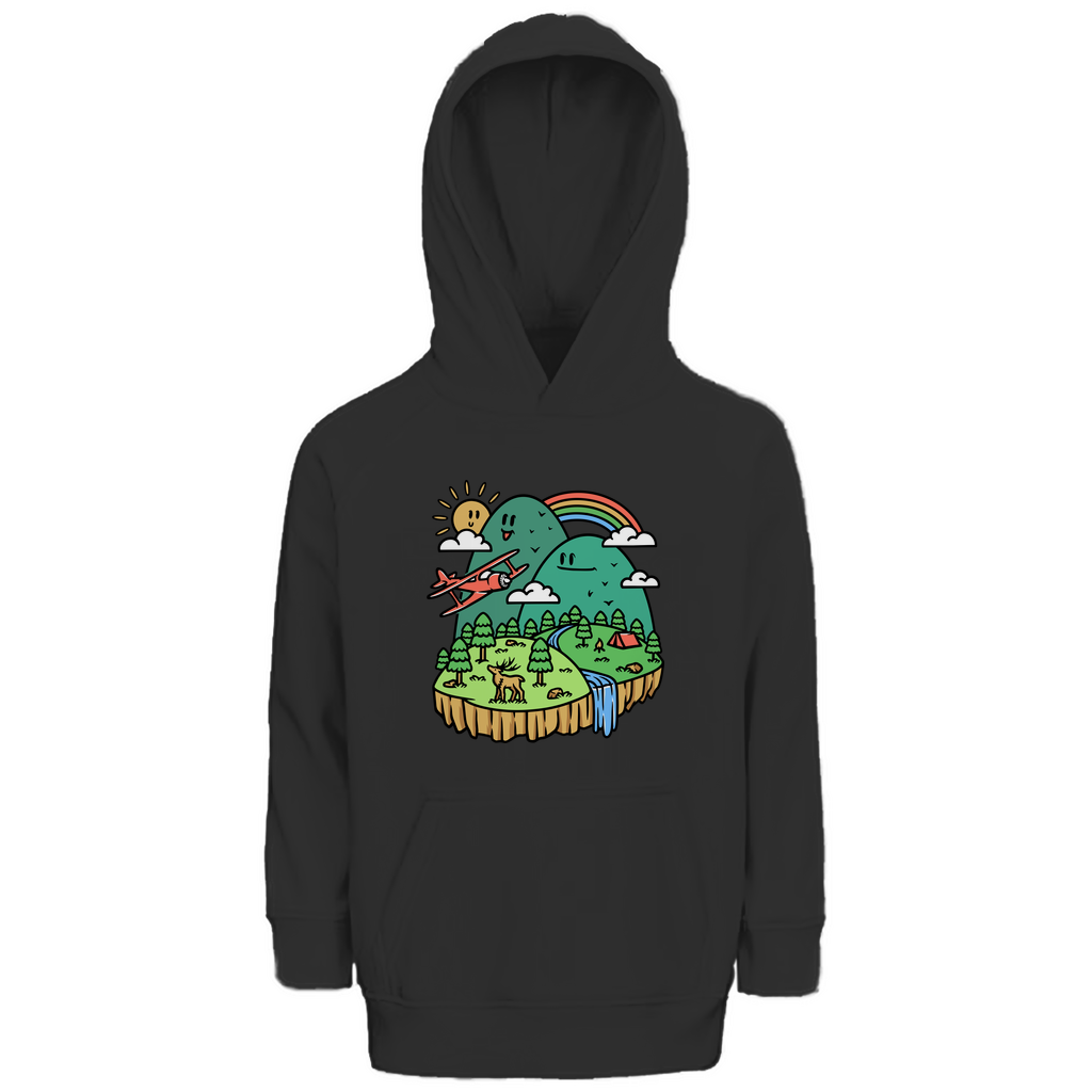 Kinder Premium Bio Hoodie Cute Mountain