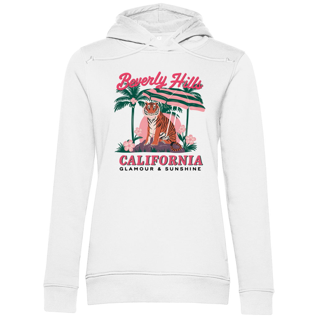 Damen Premium Bio Hoodie Tiger Sunshine