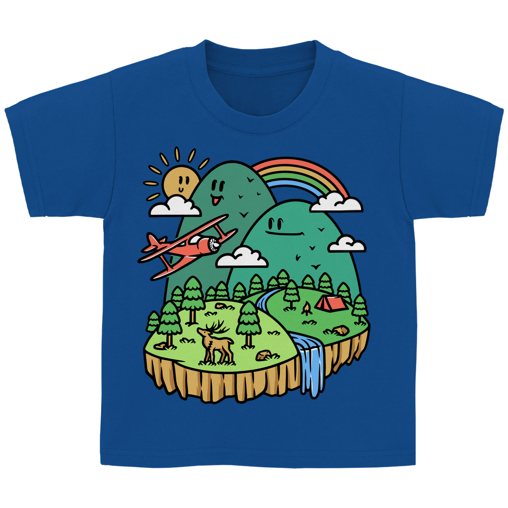 Kinder Basic T-Shirt Cute Mountain