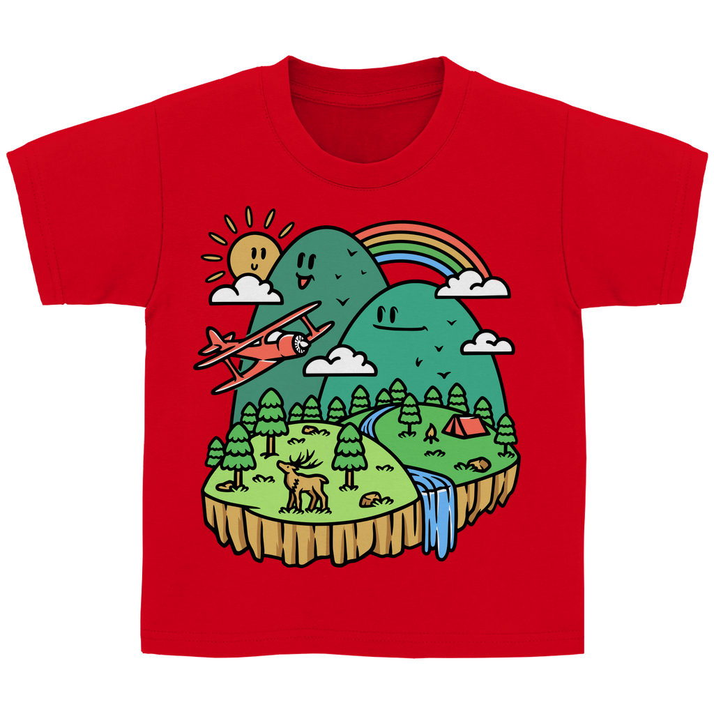 Kinder Basic T-Shirt Cute Mountain