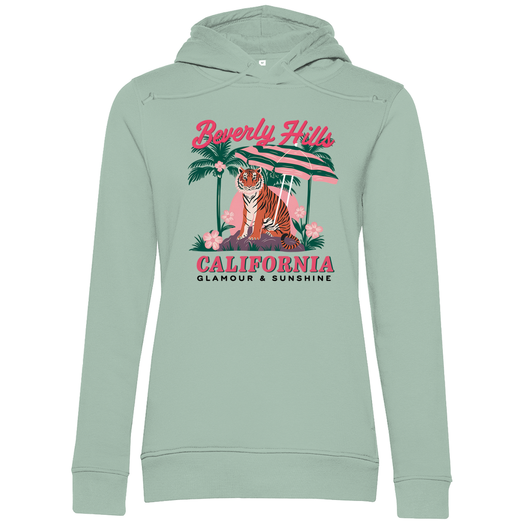 Damen Premium Bio Hoodie Tiger Sunshine