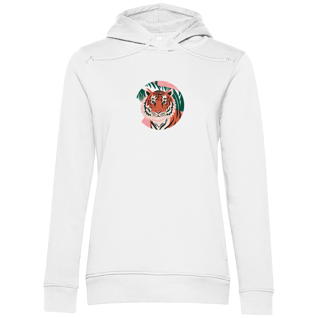 Damen Premium Bio Hoodie Tiger kopf