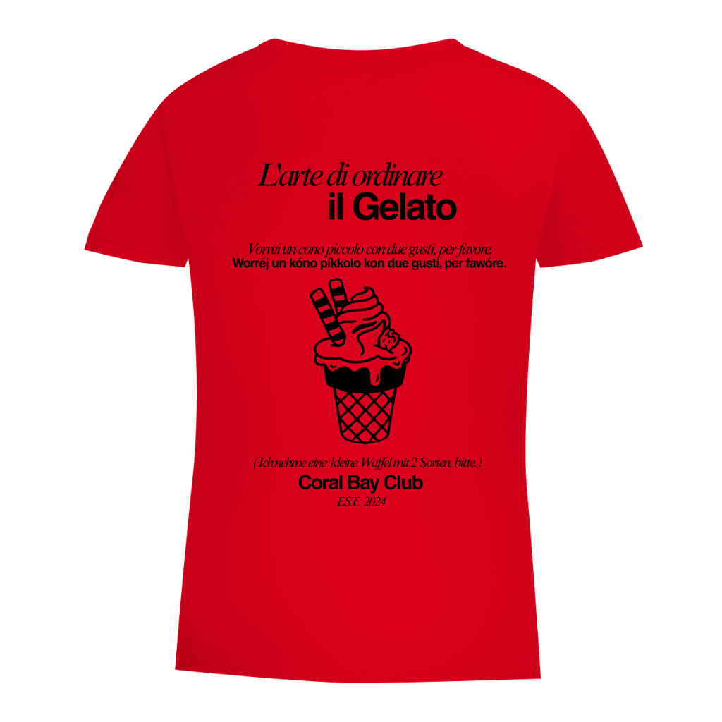 Damen Premium Bio T-Shirt Badge Gelato