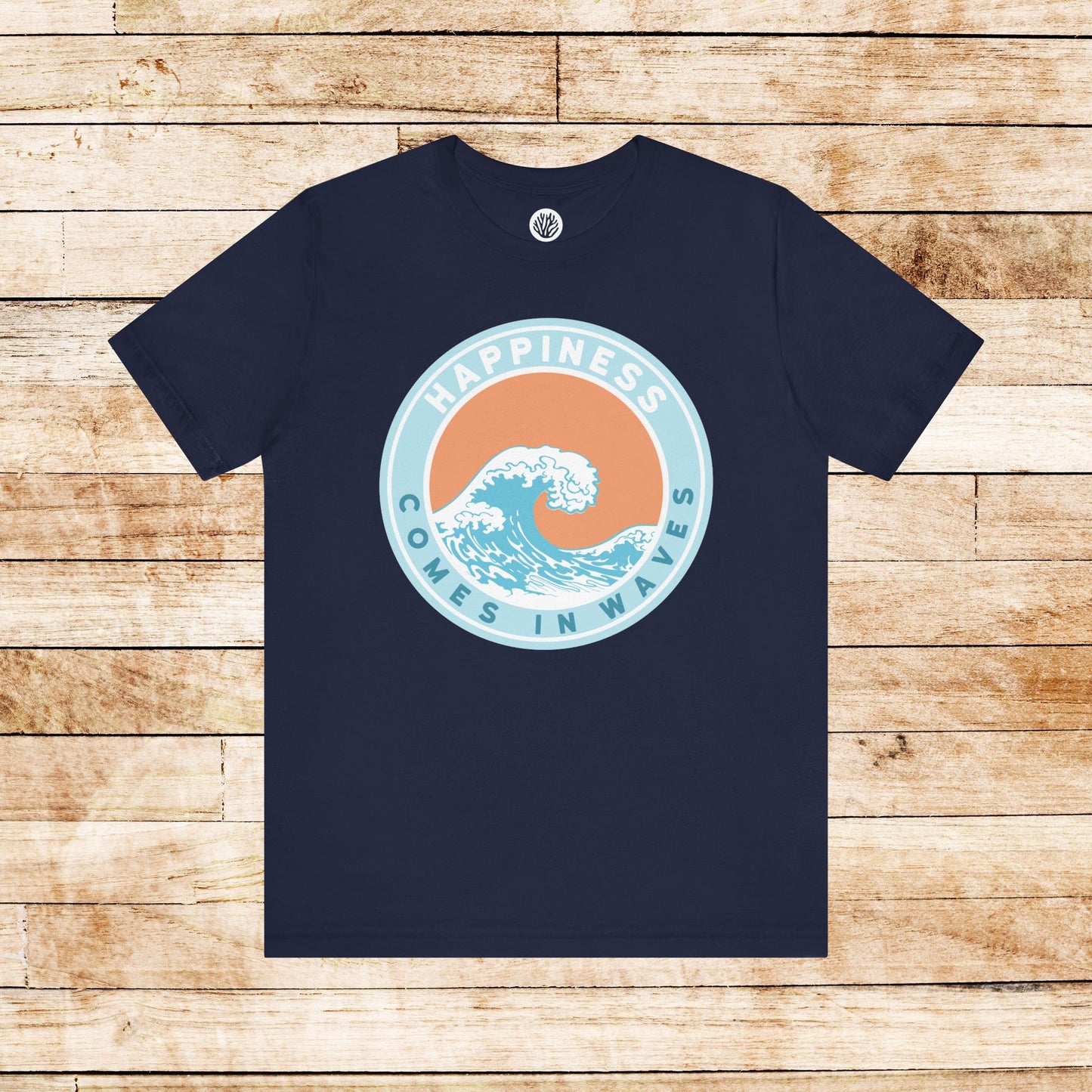 Surfer Shirt "Happiness comes in Waves"