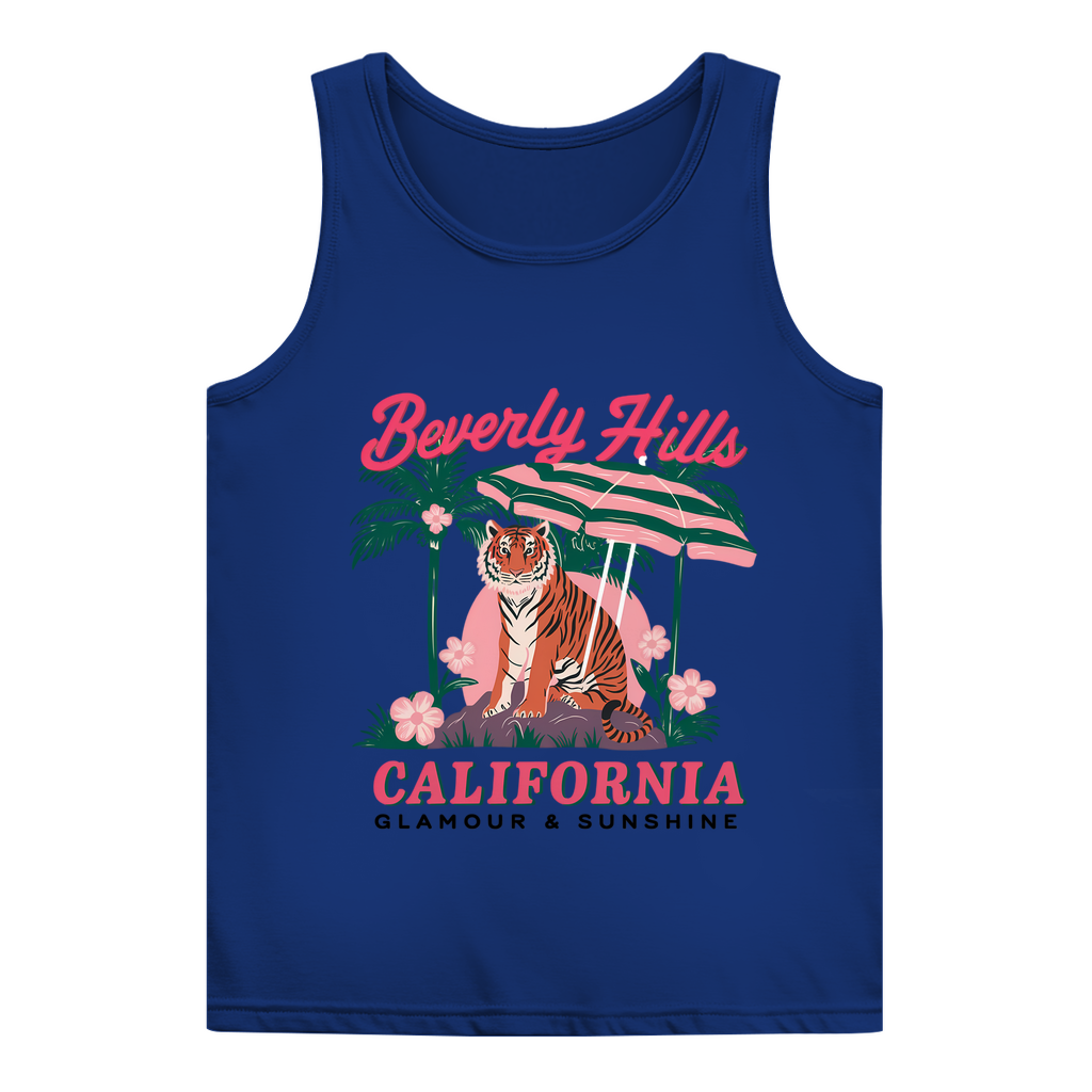 Damen Basic Tank Top Tiger Sunshine