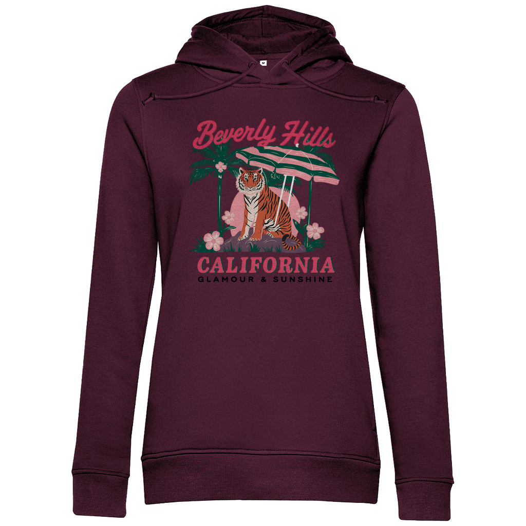Damen Premium Bio Hoodie Tiger Sunshine