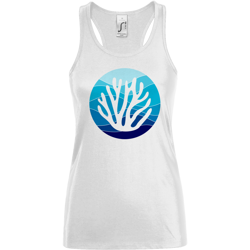 Tank Top Long "Gradient Koralle"