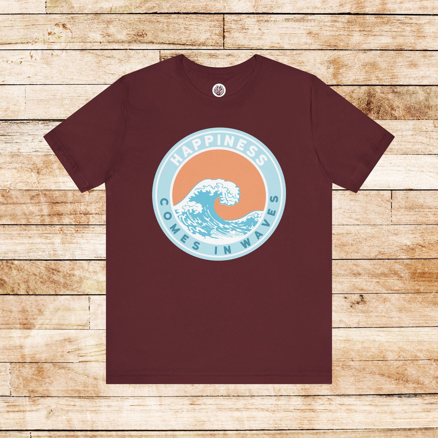 Surfer Shirt "Happiness comes in Waves"