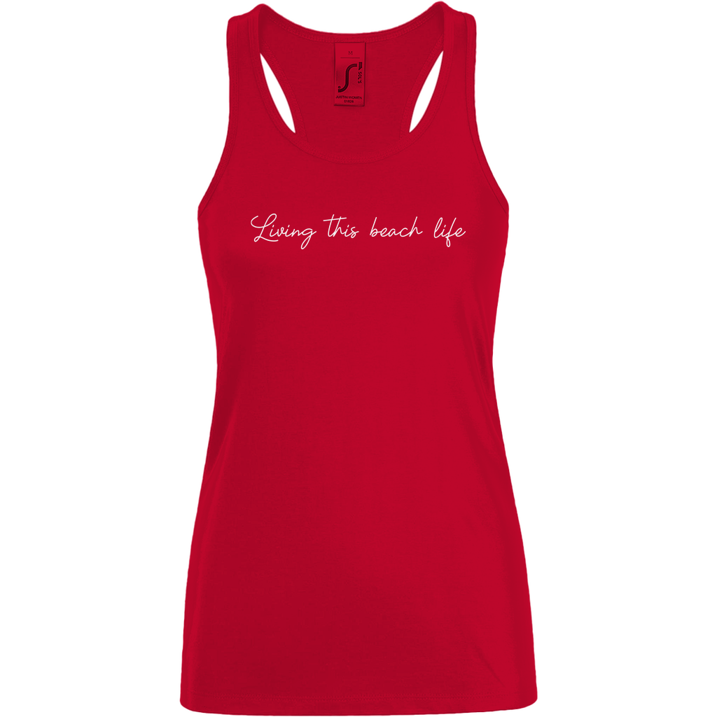 Tank Top Long "Living this Beach Life"