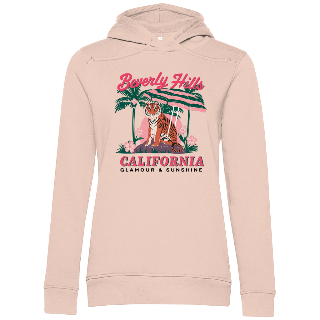 Damen Premium Bio Hoodie Tiger Sunshine