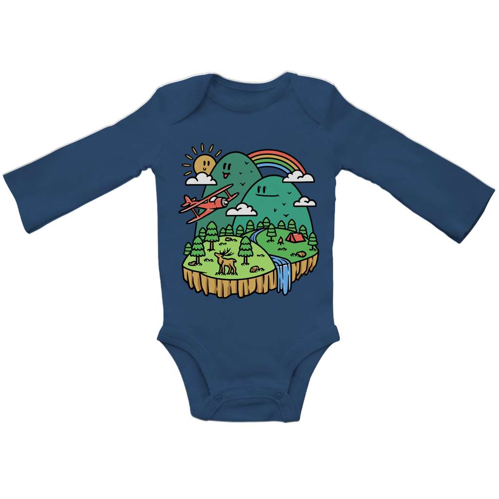 Baby Bio Bodysuite Langarm Cute Mountain