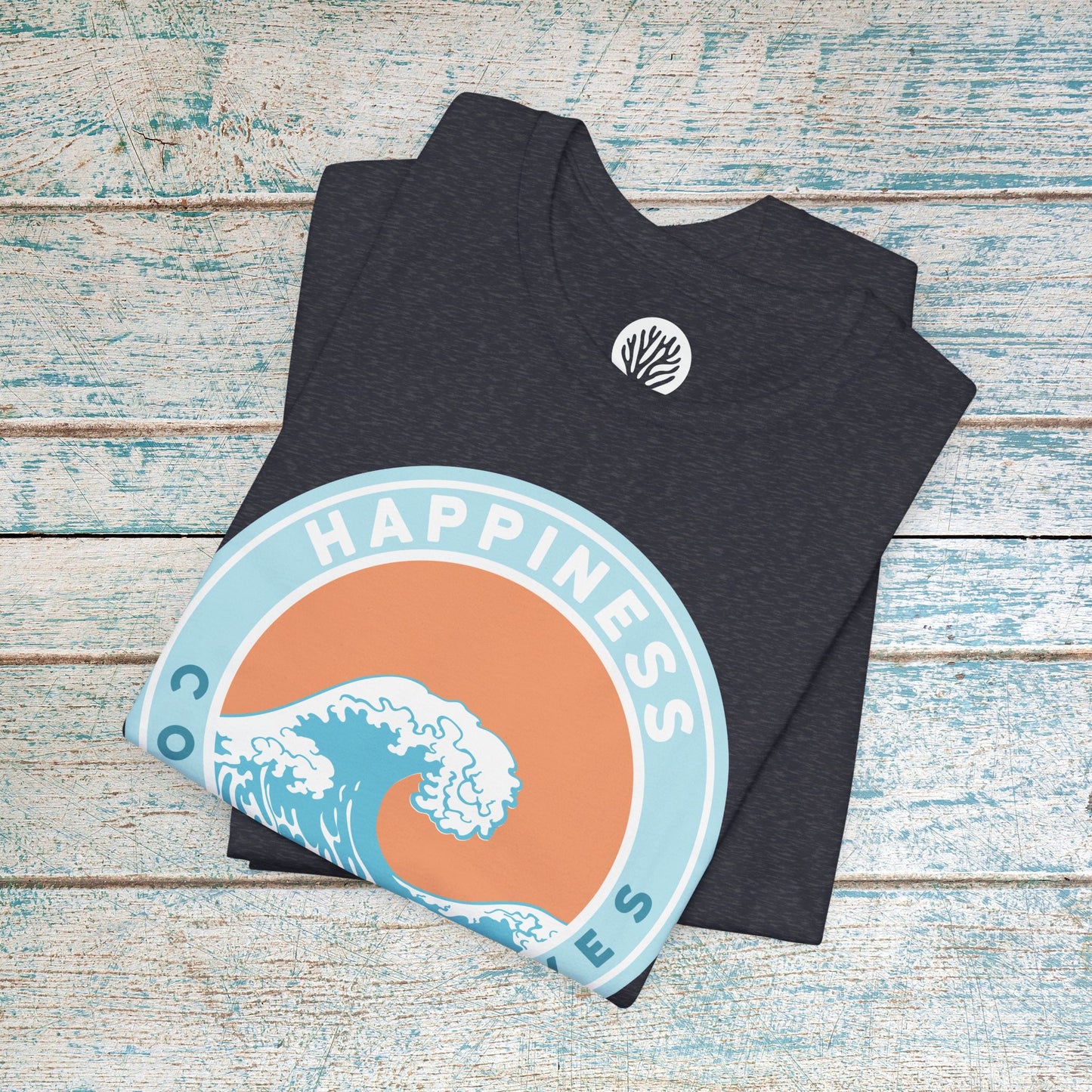 Surfer Shirt "Happiness comes in Waves"