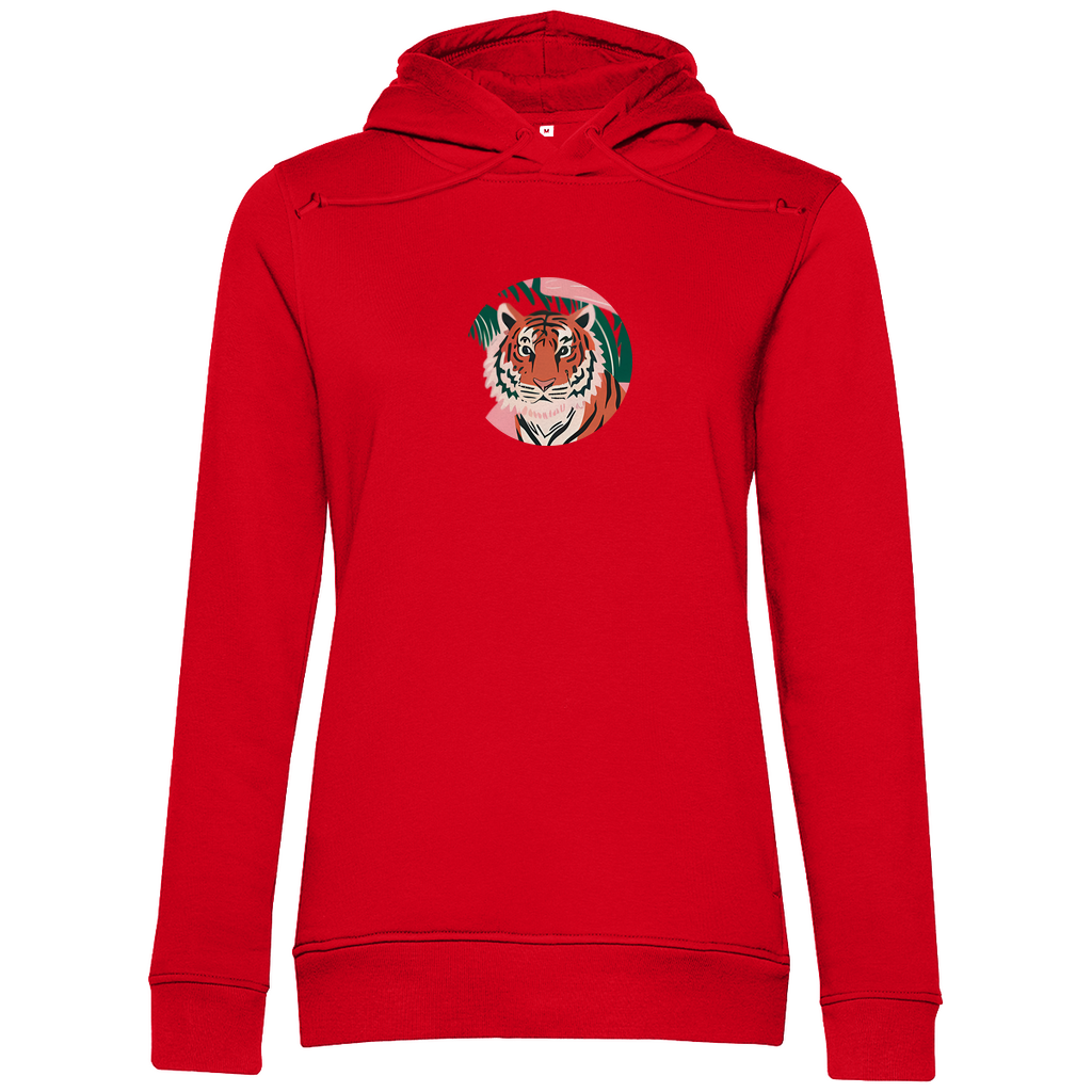 Damen Premium Bio Hoodie Tiger kopf