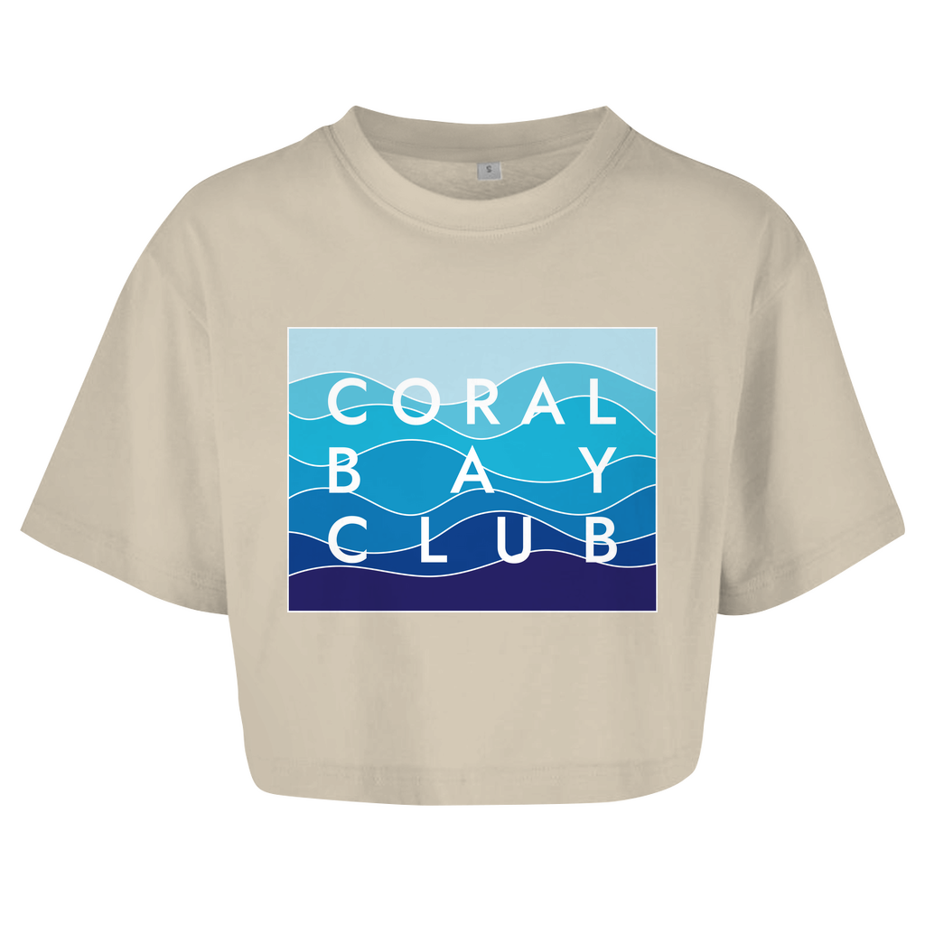 Crop Top "Coral Bay Club Blue Waves"