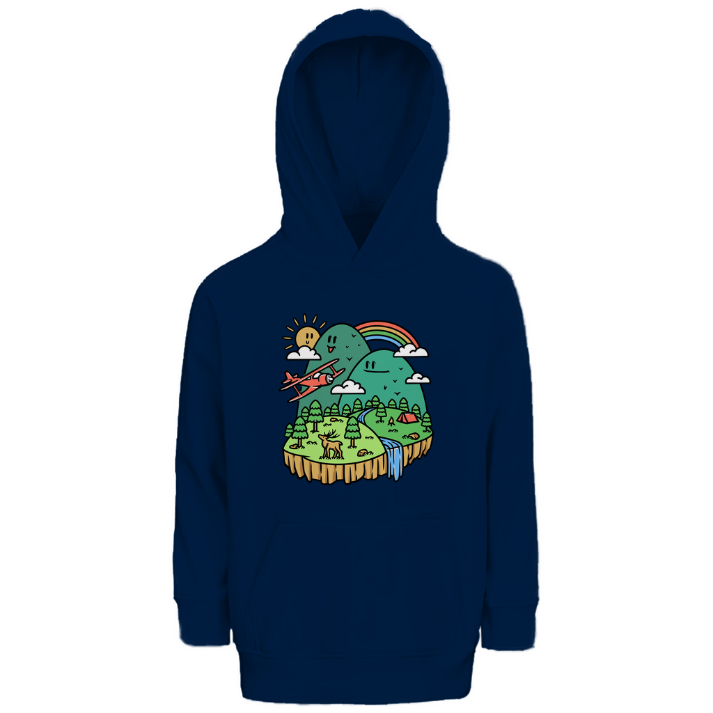 Kinder Premium Bio Hoodie Cute Mountain