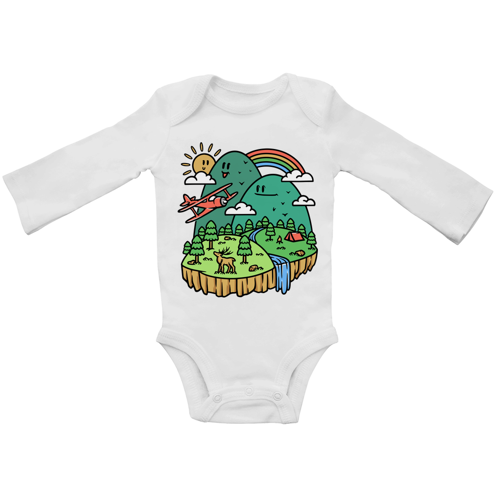 Baby Bio Bodysuite Langarm Cute Mountain