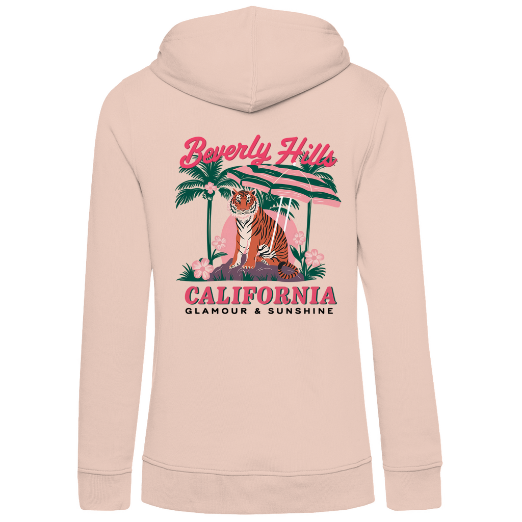 Damen Premium Bio Hoodie Tiger kopf