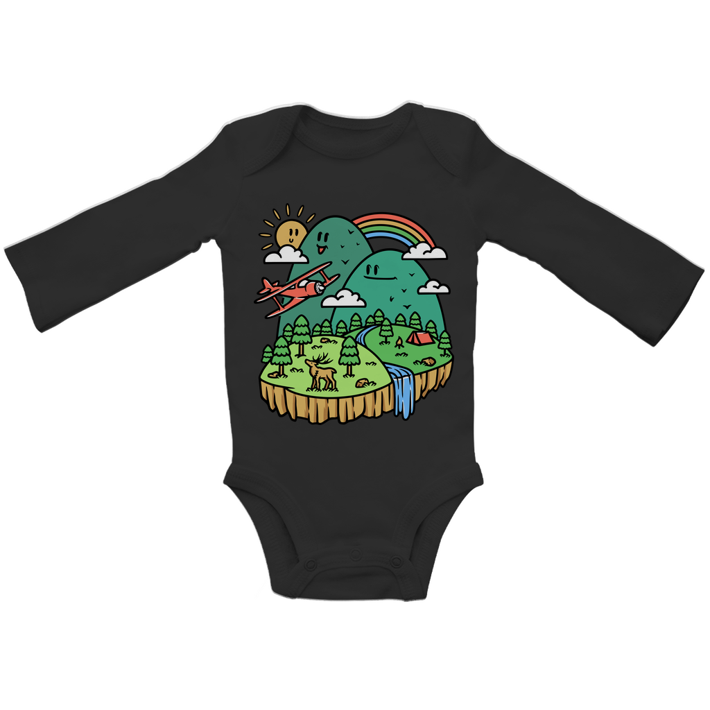 Baby Bio Bodysuite Langarm Cute Mountain