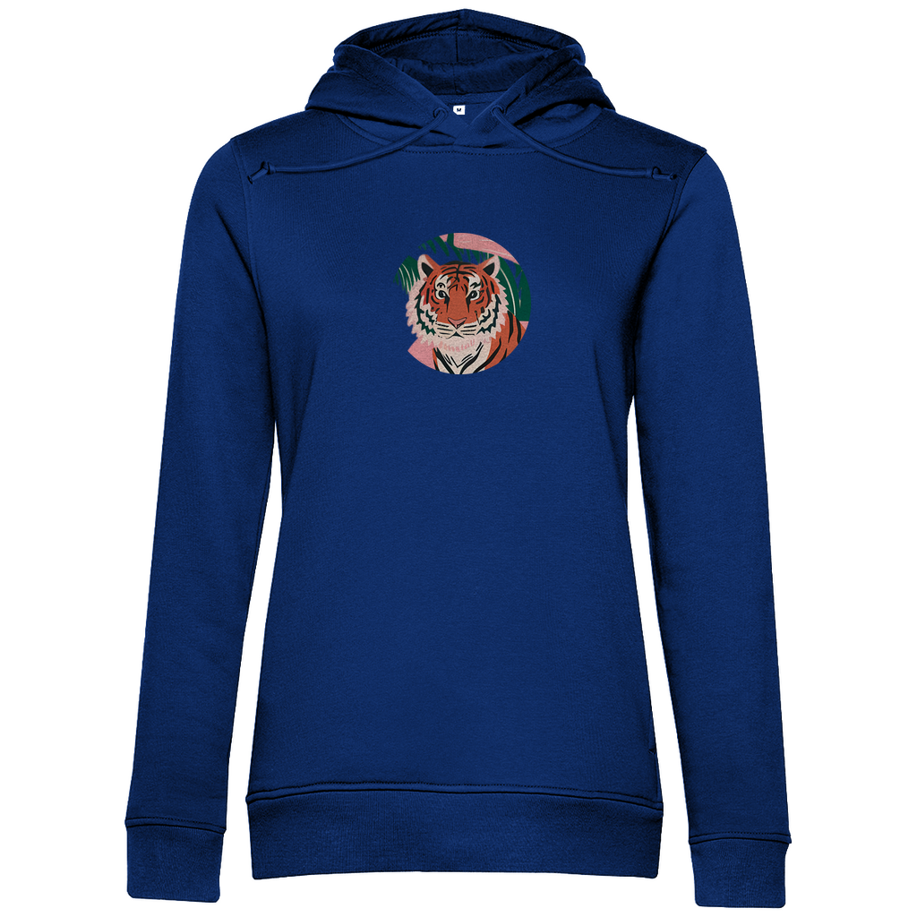 Damen Premium Bio Hoodie Tiger kopf