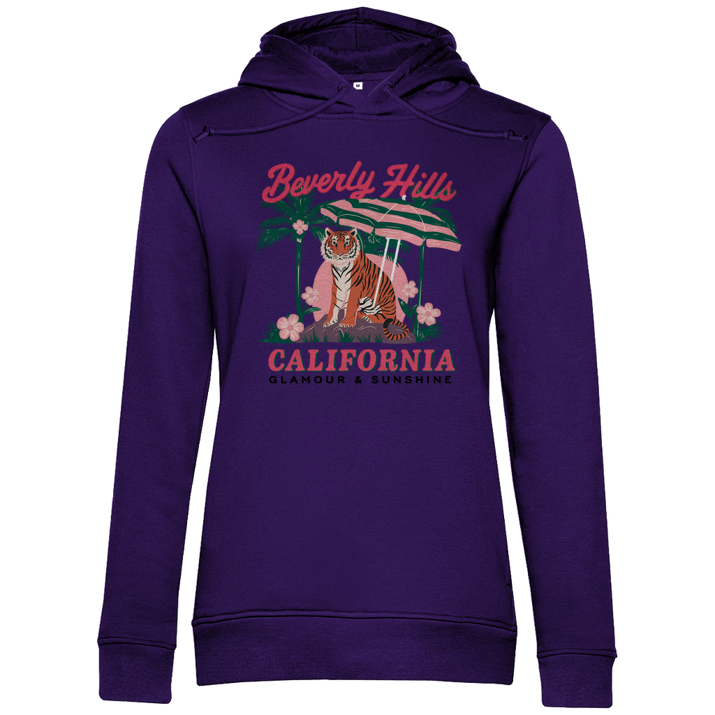 Damen Premium Bio Hoodie Tiger Sunshine