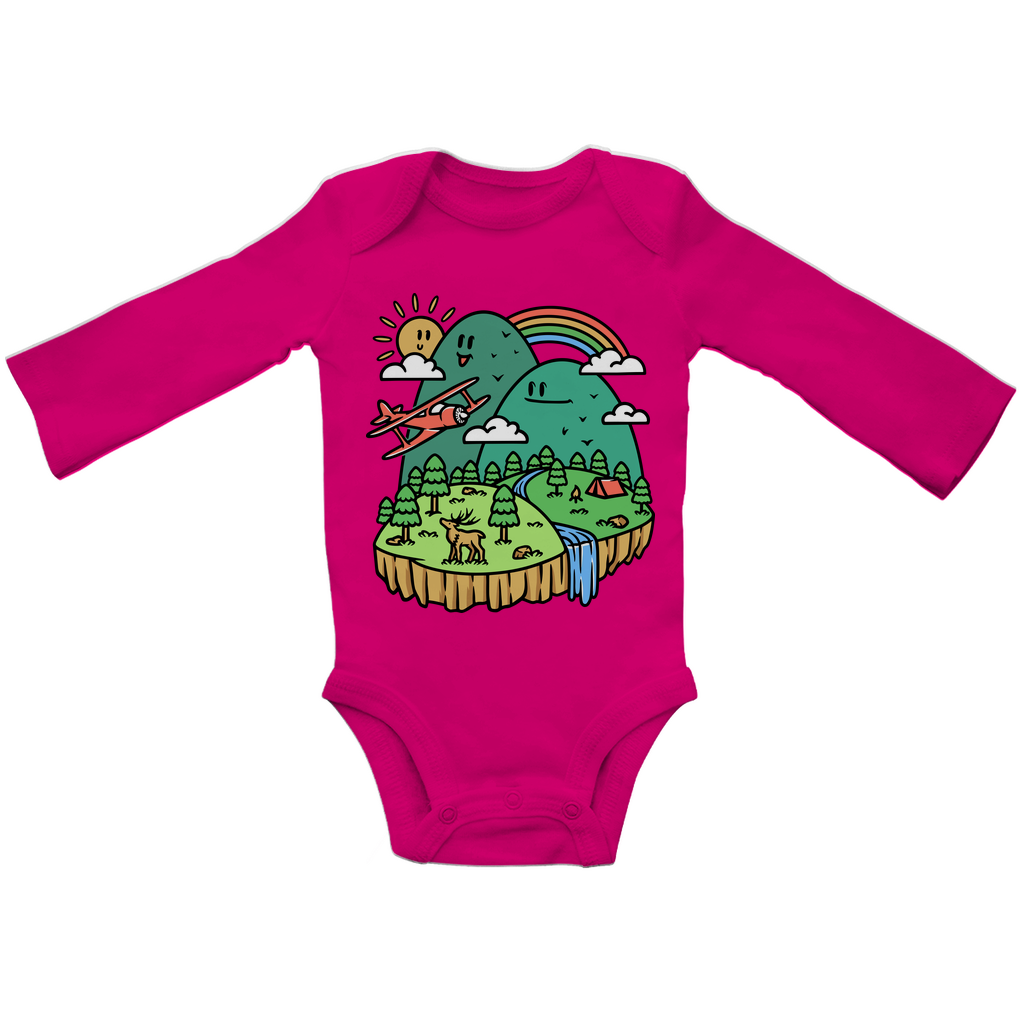 Baby Bio Bodysuite Langarm Cute Mountain