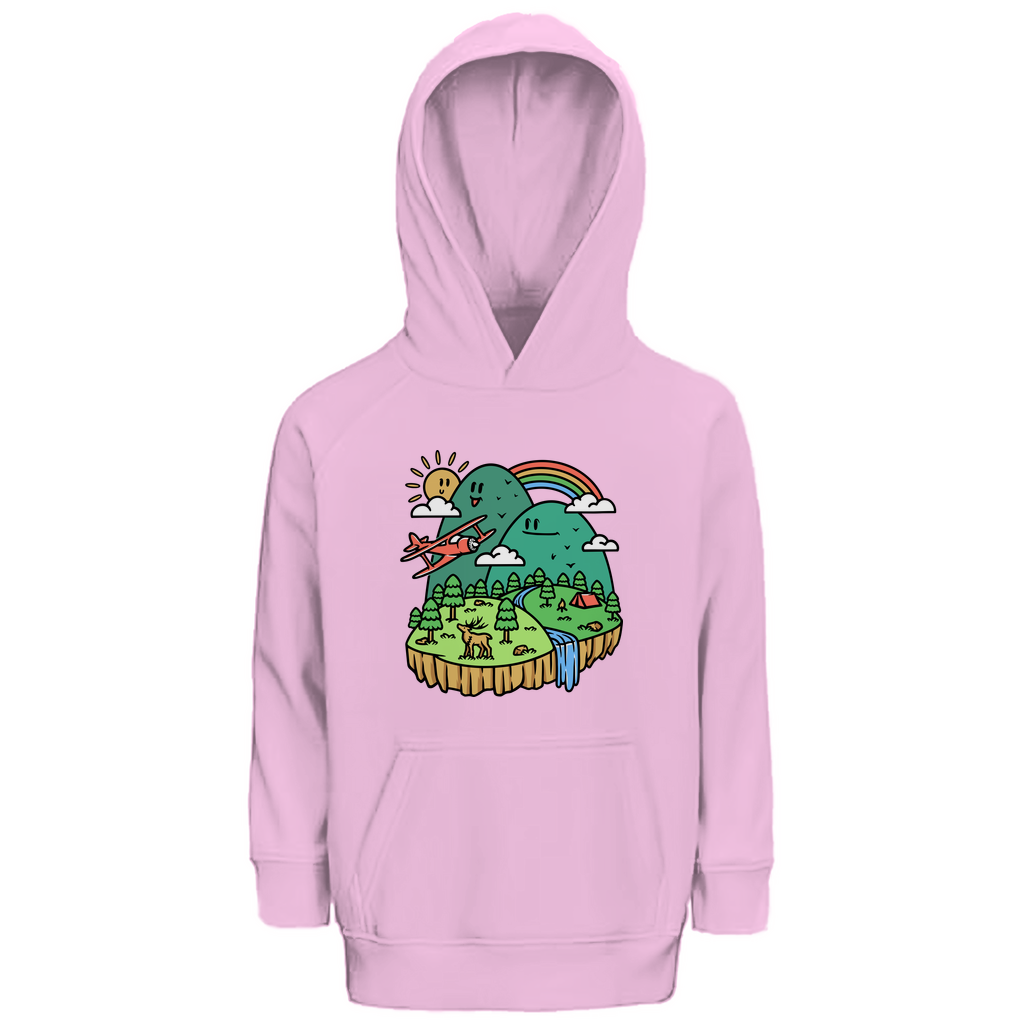 Kinder Premium Bio Hoodie Cute Mountain