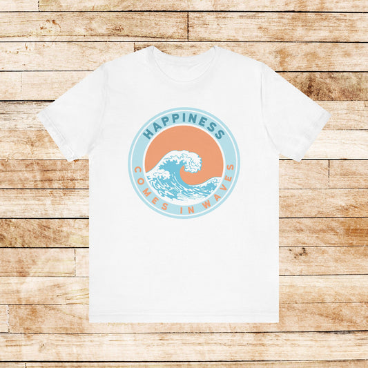Surfer Shirt "Happiness comes in Waves"