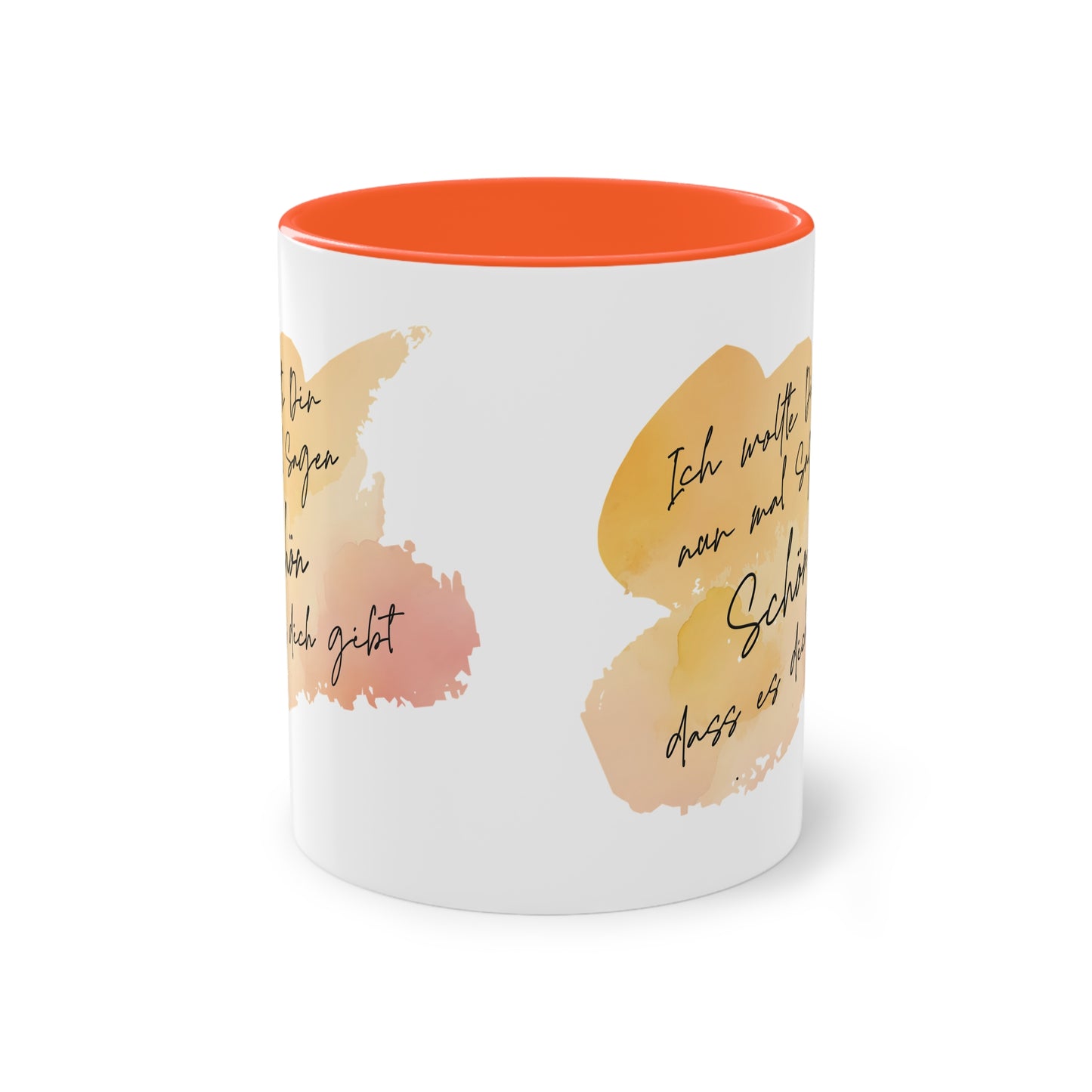 Tasse "Schön, dass es dich gibt " Geschenk für die Liebsten stilvolles Wasserfarben Design, Geschenk zum Jahrestag