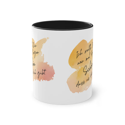 Tasse "Schön, dass es dich gibt " Geschenk für die Liebsten stilvolles Wasserfarben Design, Geschenk zum Jahrestag