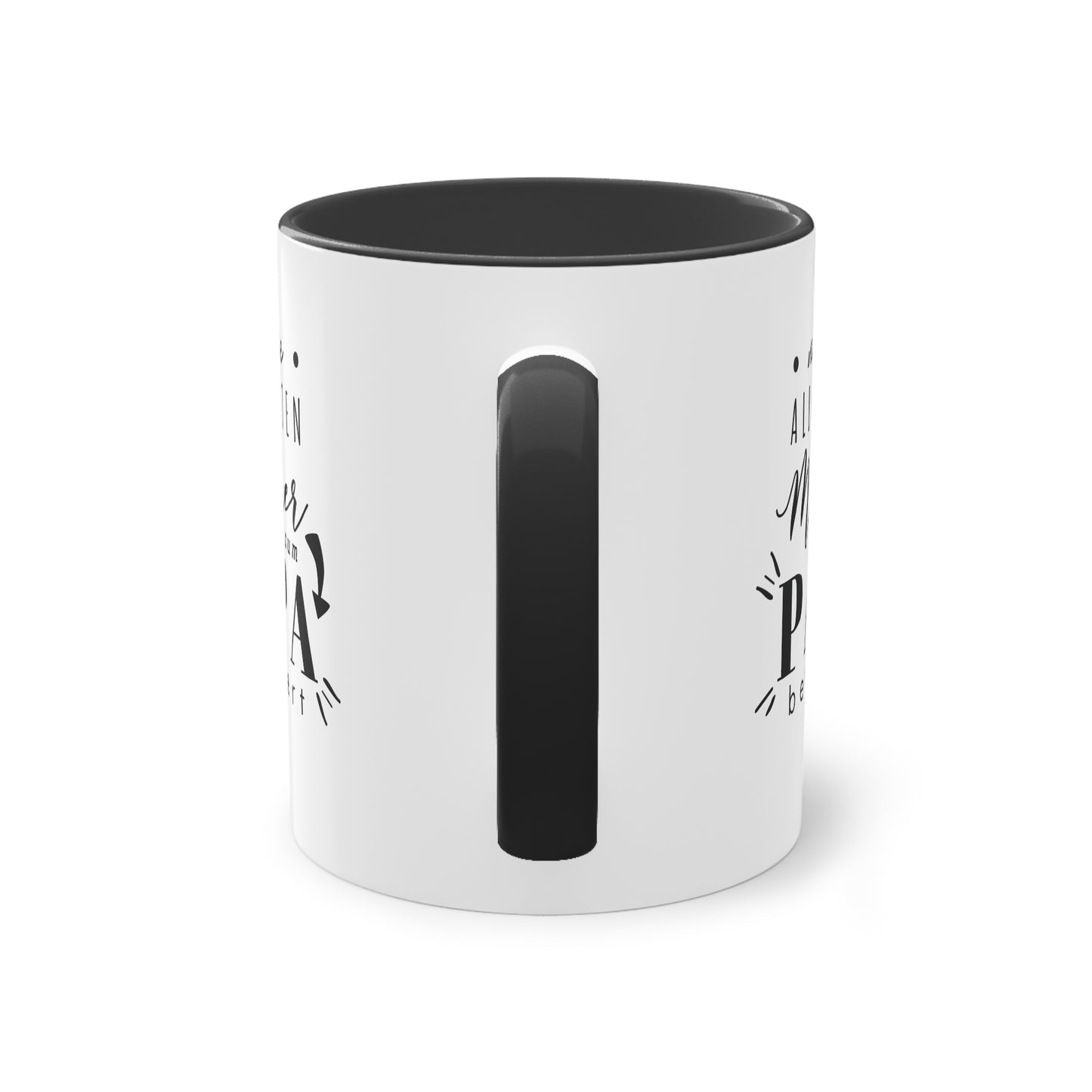 Tasse "Nur die allerbesten Männer..."  Geschenk für Papa zum Vatertag stilvolles Handlettering Design in schwarz weiß, Statement piece