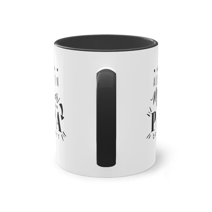 Tasse "Nur die allerbesten Männer..."  Geschenk für Papa zum Vatertag stilvolles Handlettering Design in schwarz weiß, Statement piece