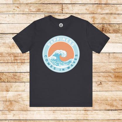 Surfer Shirt "Happiness comes in Waves"